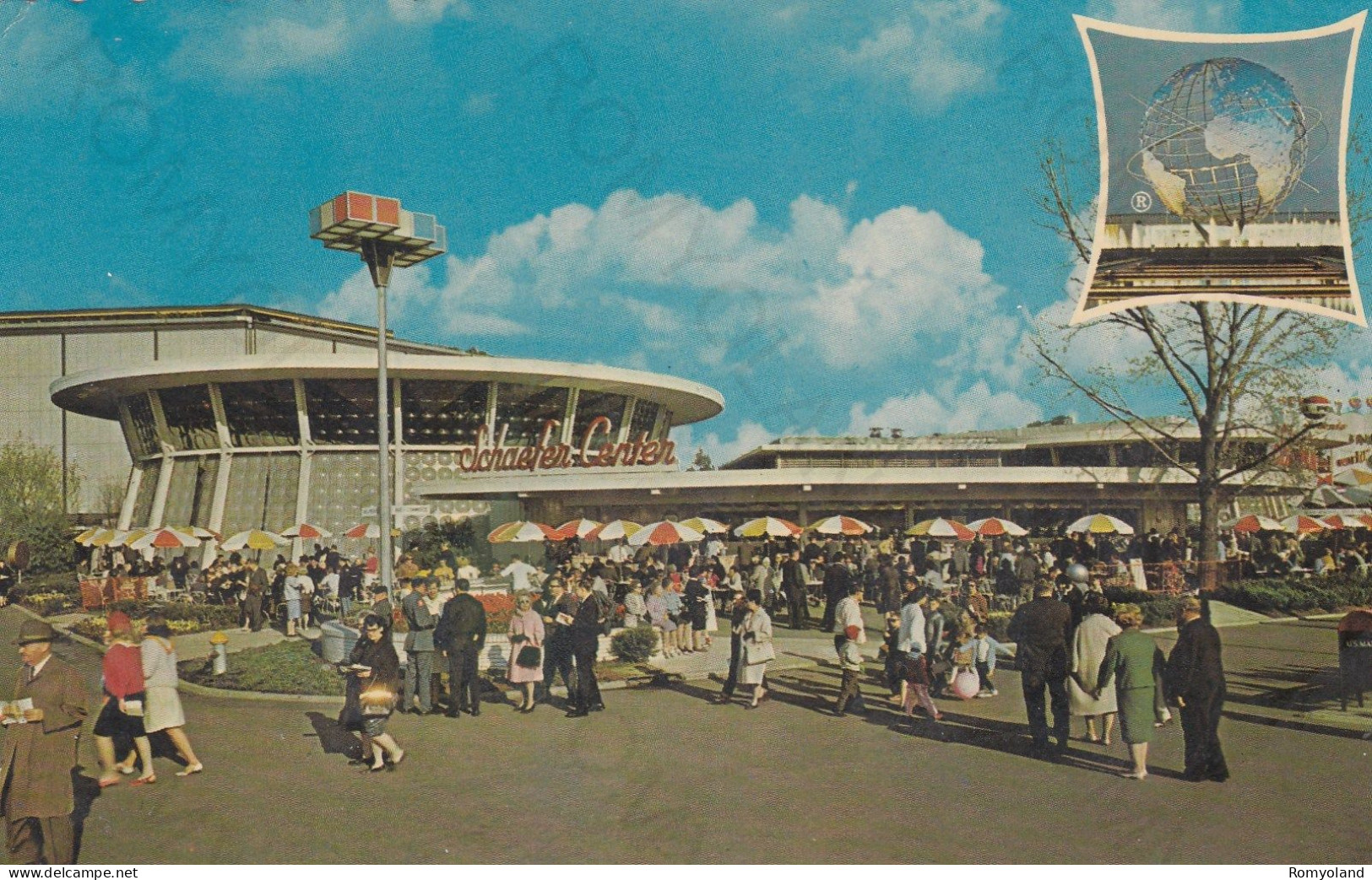 CARTOLINA  NEW YORK CITY,STATI UNITI-SCHAEFER CENTER-NEW YORK WORLD'S FAIR 1964-1965-"PEACE THROUGH UNDERSTANDING" - Exposiciones