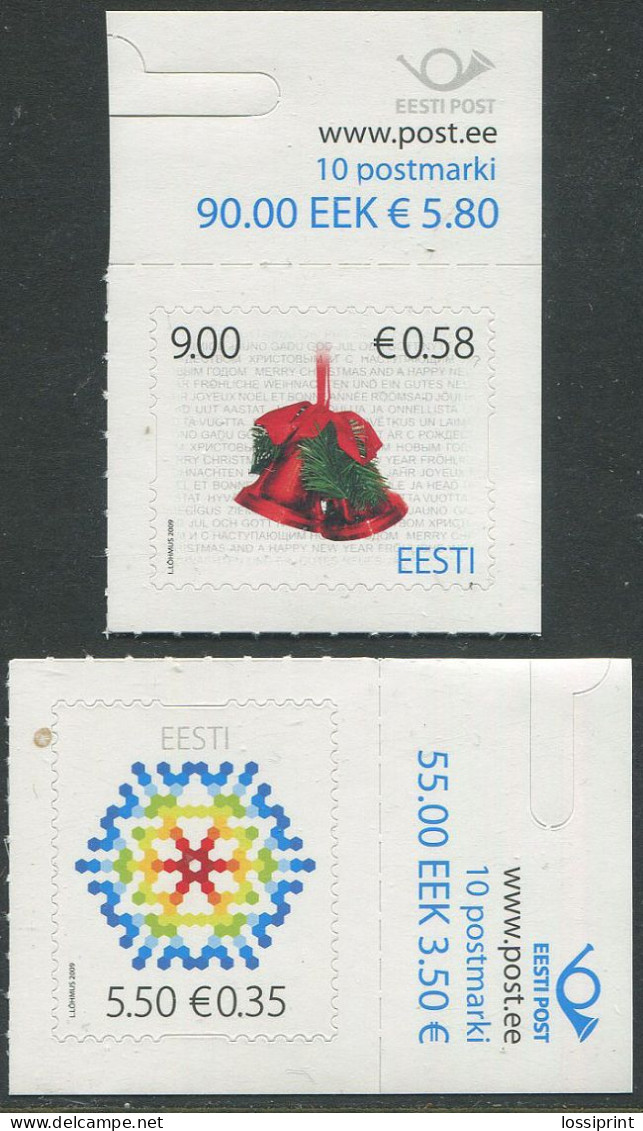 Estonia:Unused Stamps Christmas 2009, Corners!, 2009, MNH - Estonie