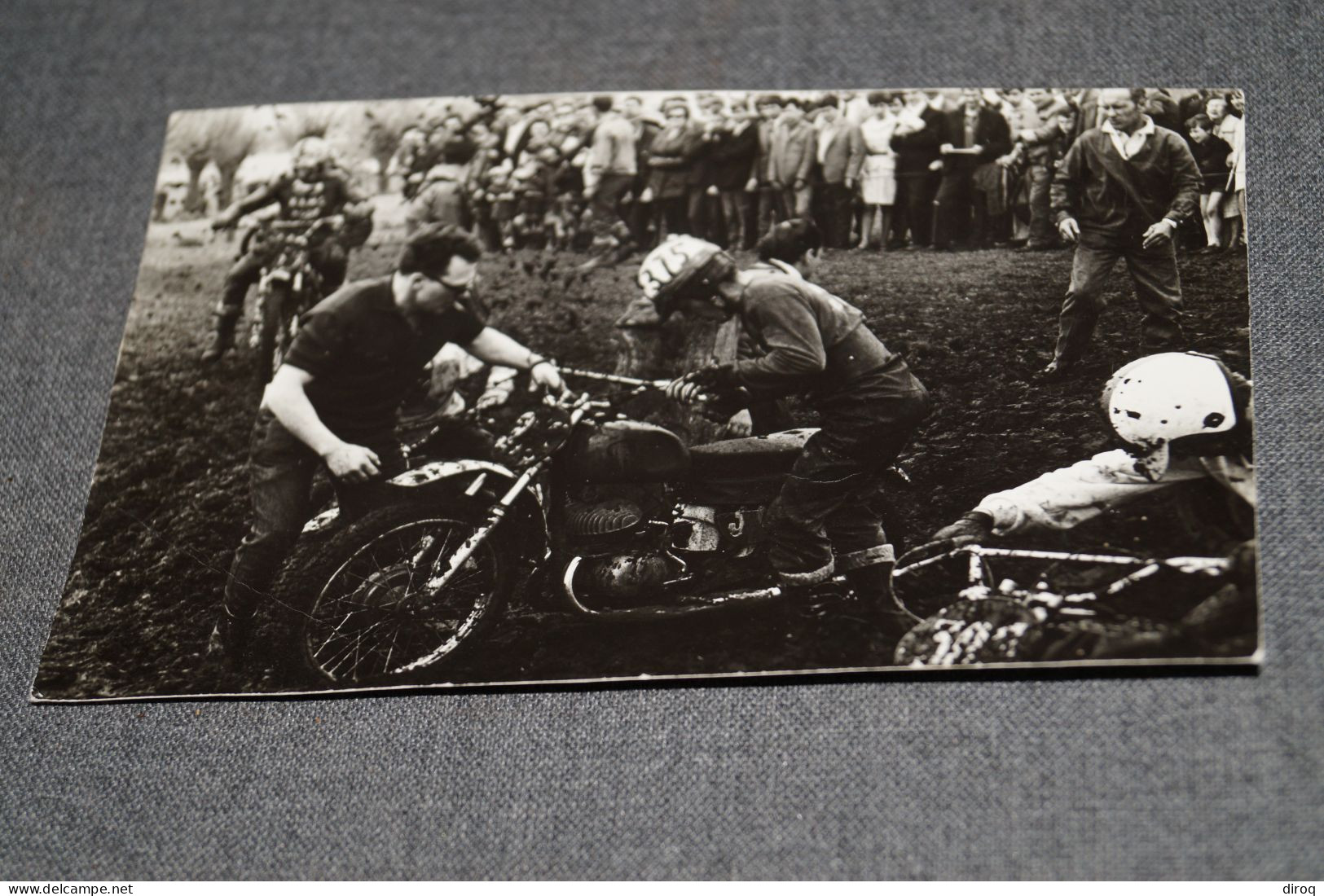 Belle Photo Ancienne De Moto-cross 1969 ,Daniel Lacroix , 14 Cm. Sur 9 Cm. - Deportes