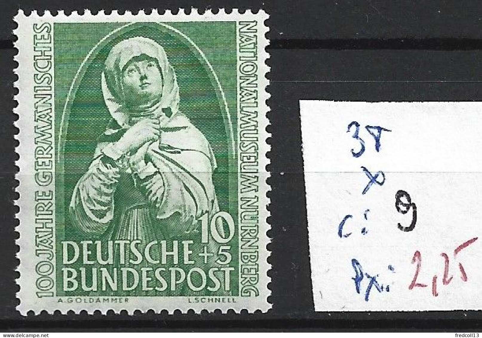 ALLEMAGNE FEDERALE 38 * Côte 9 € - Ungebraucht