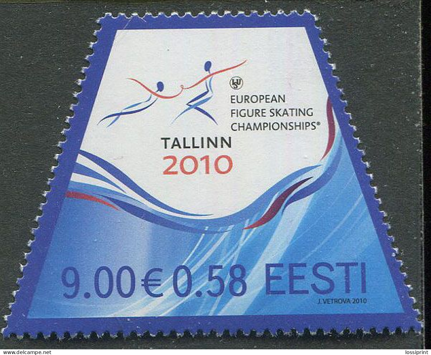 Estonia:Unused Stamp European Figure Skating Championships, 2010, MNH - Estonie