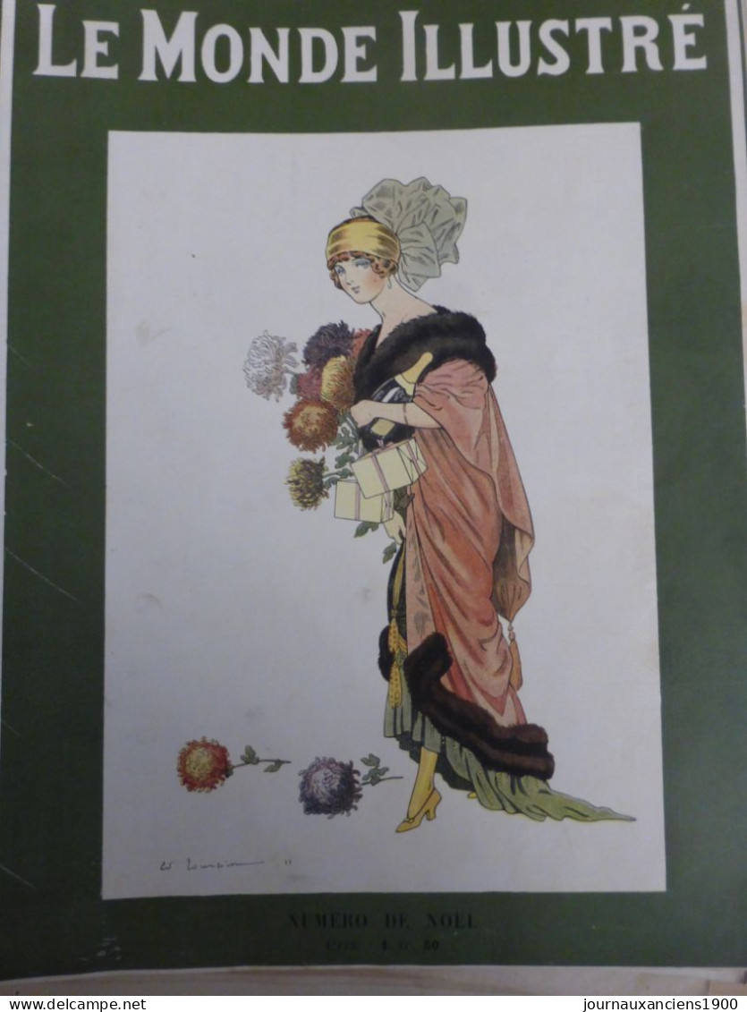 1911 NOEL FEMME TOILETTE ACHAT CADEAUX FLEURS 1 JOURNAL ANCIEN - Unclassified