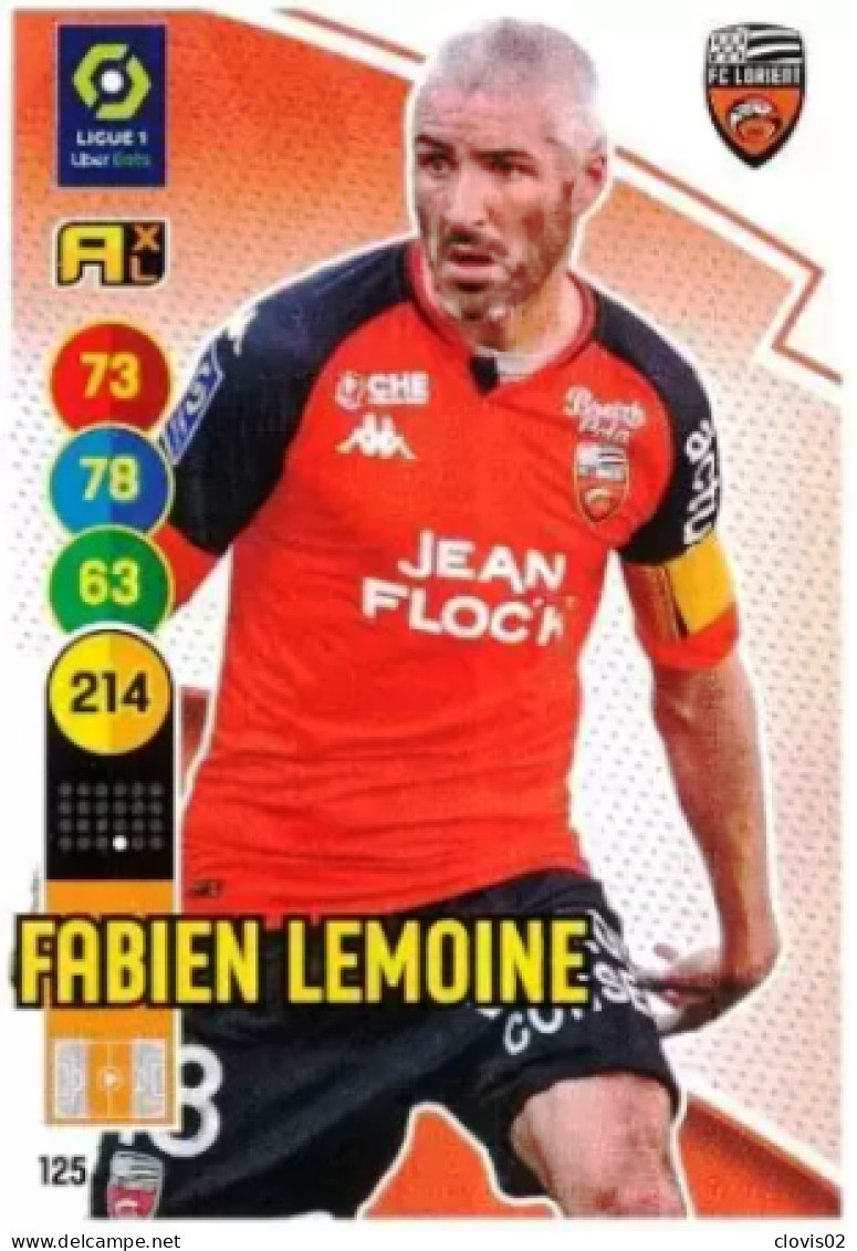 125 Fabien Lemoine - FC Lorient - Panini Adrenalyn XL LIGUE 1 - 2021-2022 Carte Football - Trading Cards