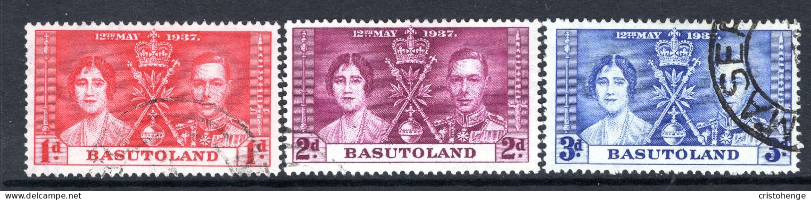 Basutoland 1937 KGVI Coronation Set Used (SG 15-17) - Portomarken