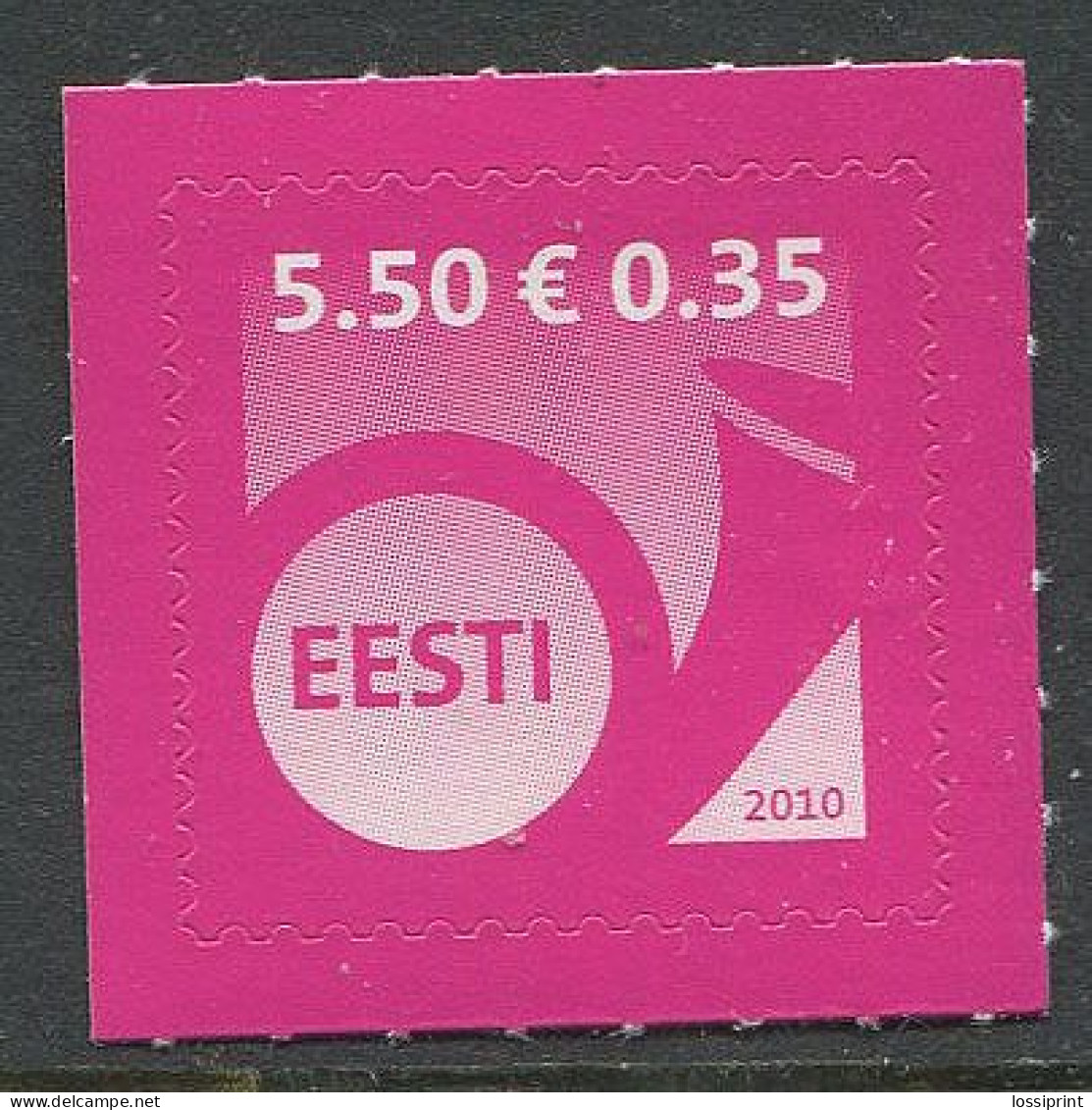 Estonia:Unused Stamp Postal Horn 5.50, 2010, MNH - Estonie