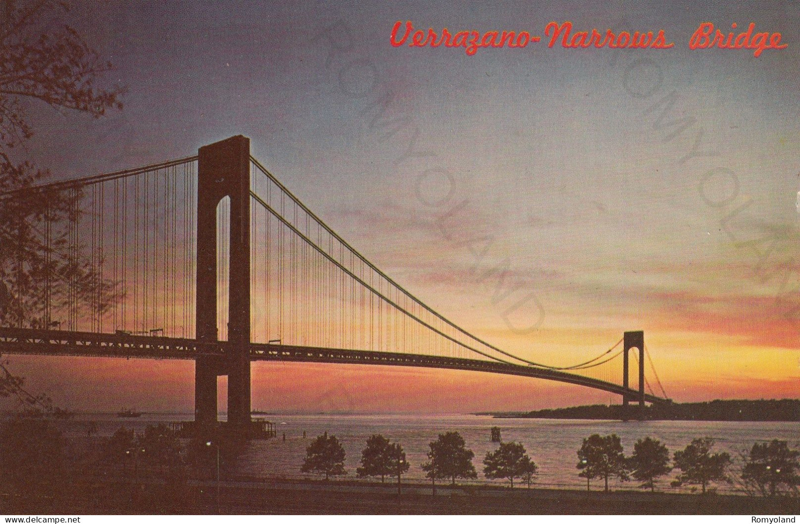 CARTOLINA  NEW YORK CITY,NEW YORK,STATI UNITI-VERRAZANO-NARROWS BRIDGE-NON VIAGGIATA - Brücken Und Tunnel