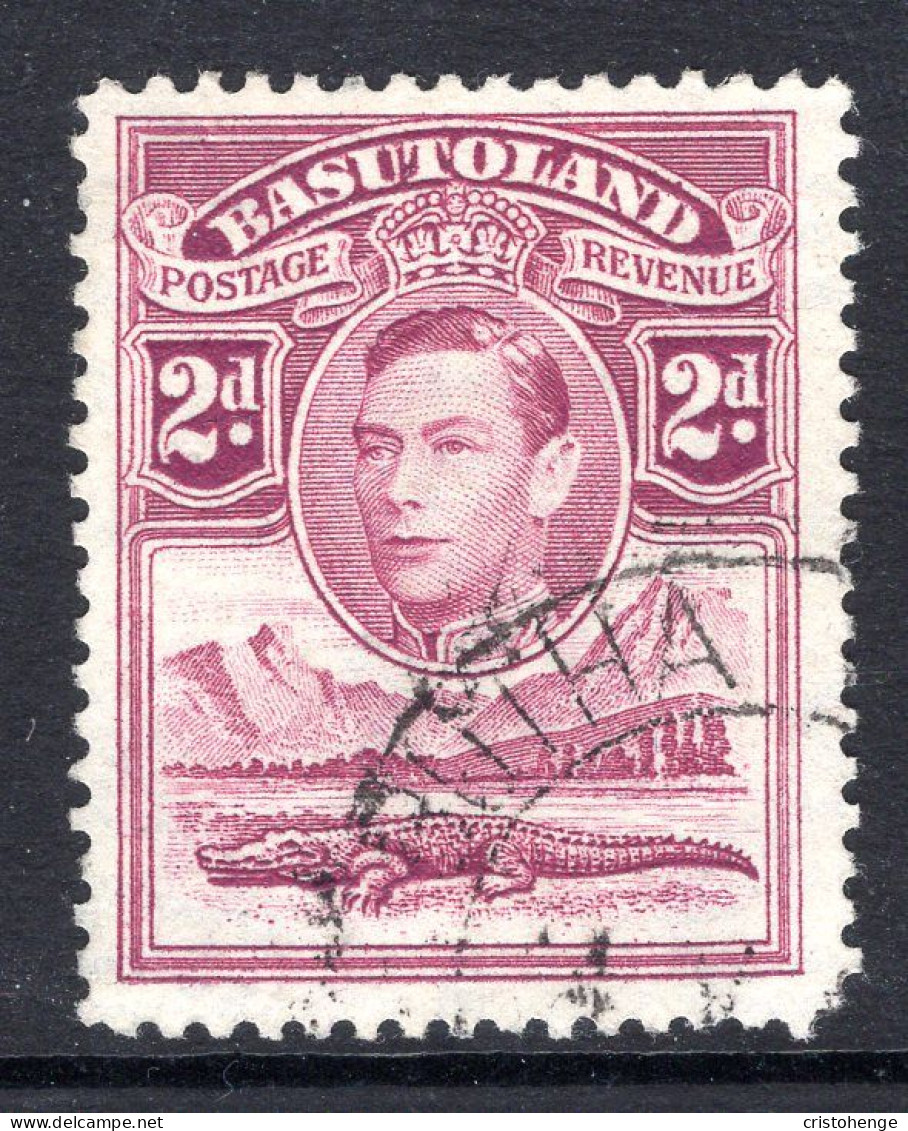 Basutoland 1938 KGVI Crocodile & Mountains - 2d Bright Purple Used (SG 21) - 1933-1964 Colonia Britannica