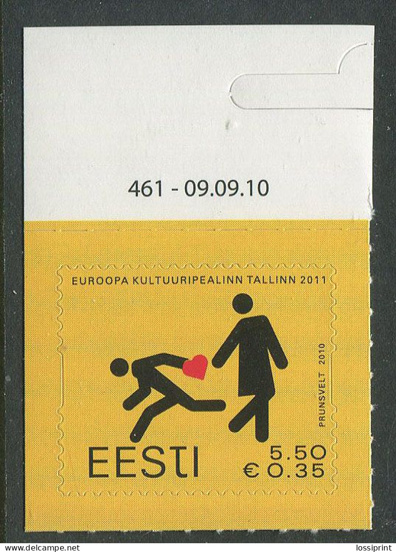 Estonia:Unused Stamp European Culture Capital Tallinn, Corner!, 2010, MNH - Estonie