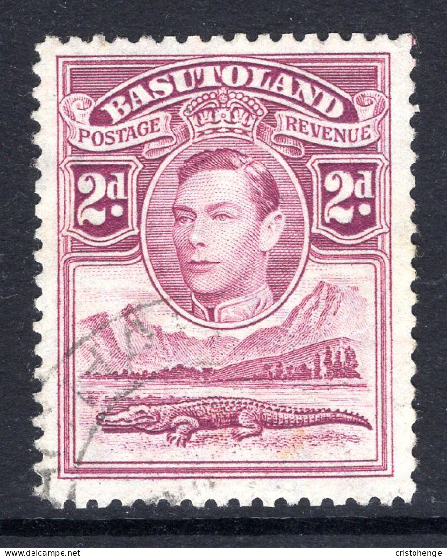 Basutoland 1938 KGVI Crocodile & Mountains - 2d Bright Purple Used (SG 21) - 1933-1964 Crown Colony