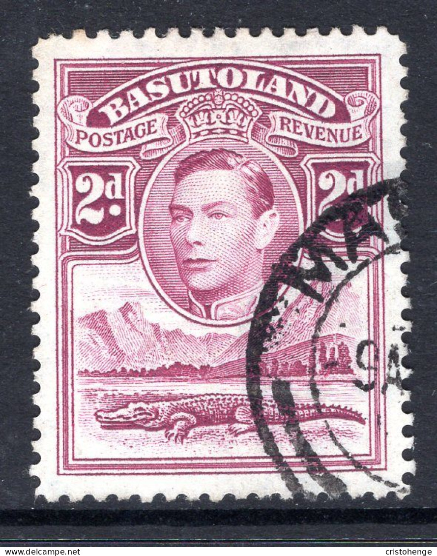 Basutoland 1938 KGVI Crocodile & Mountains - 2d Bright Purple Used (SG 21) - 1933-1964 Kolonie Van De Kroon