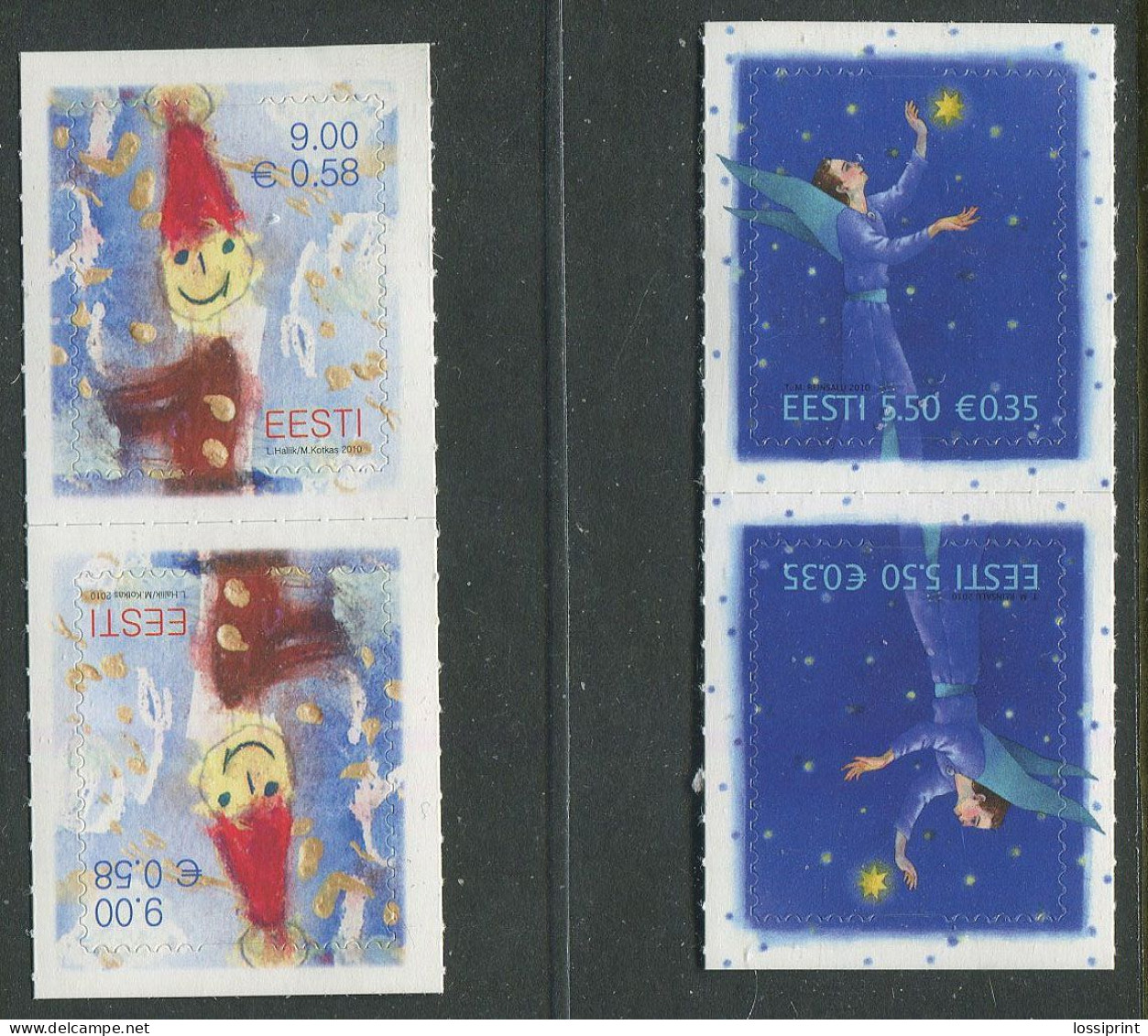 Estonia:Unused Stamps Pairs Christmas 2010, 2010, MNH - Estonie