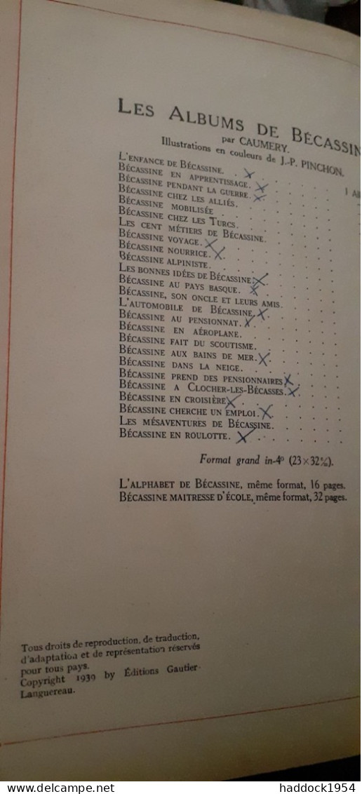 Becassine En Roulotte PINCHON CAULERY Gautier-languereau 1951 - Bécassine