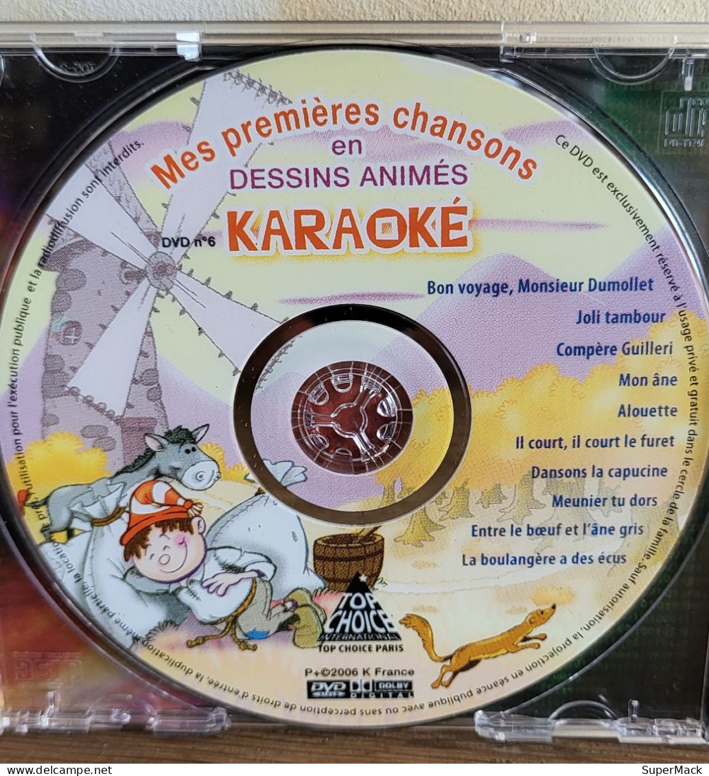 DVD N 6 Karaoké Mes Premières Chansons En Dessins Animés - Dessin Animé