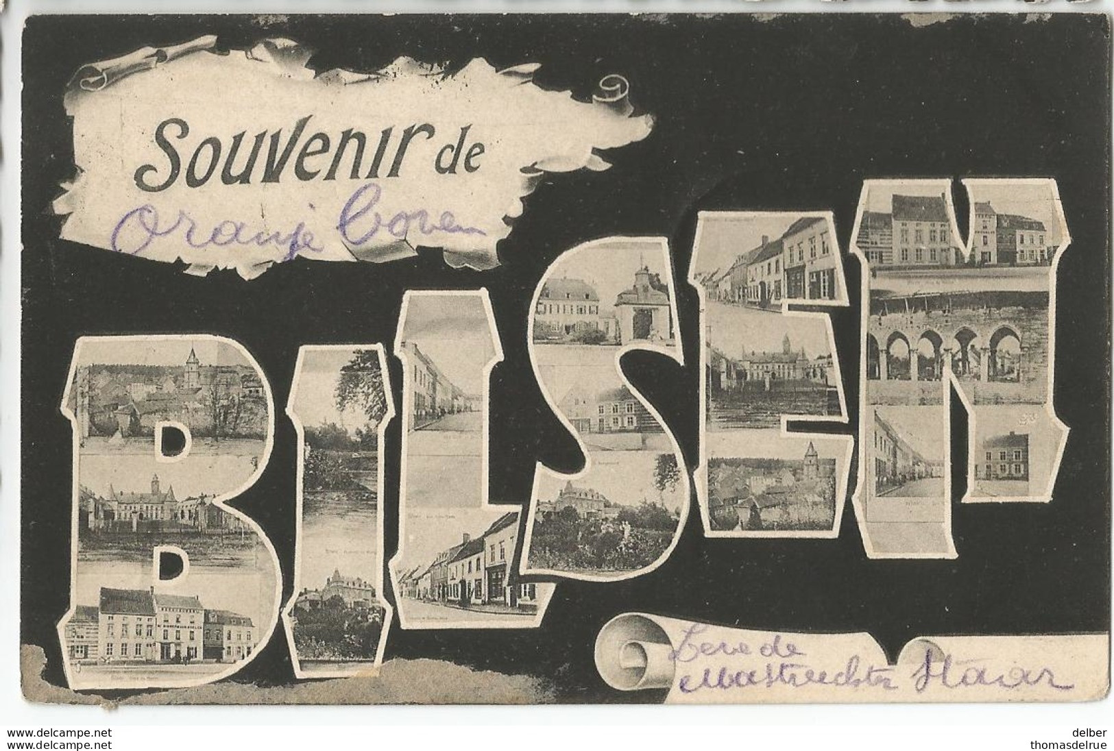 8Eb-388: Souvenir De BILSEN " Oranje  Boven"  > Mechelen S/m 1906 - Bilzen