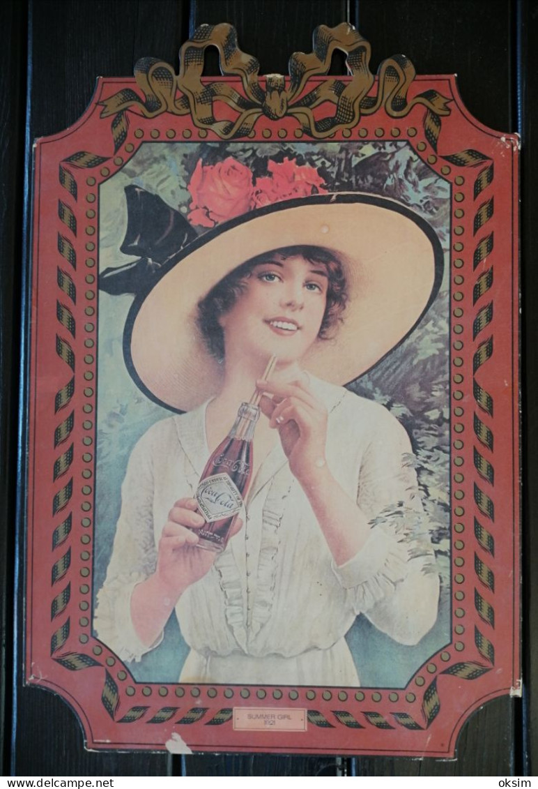 COCA COLA, SUMMER GIRL 1921, Carboard, 70x48 Cm - Posters