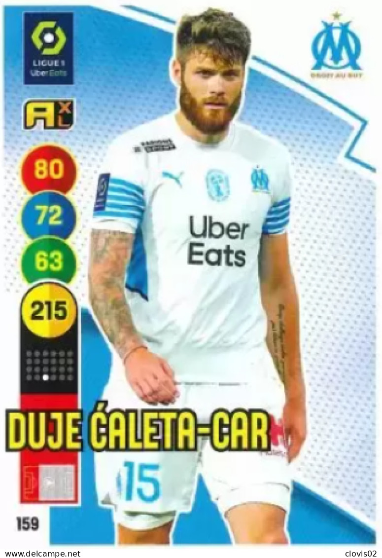 159 Duje Ćaleta-Car - Olympique De Marseille - Panini Adrenalyn XL LIGUE 1 - 2021-2022 Carte Football - Trading Cards