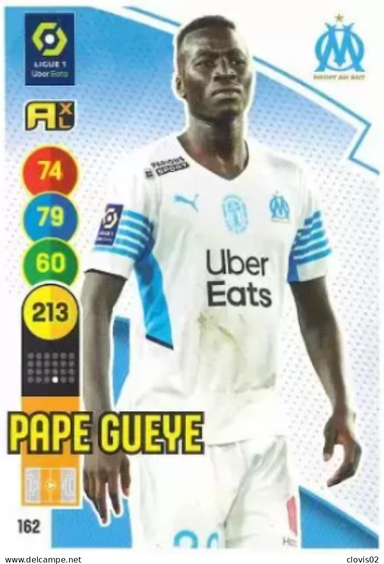 162 Pape Gueye - Olympique De Marseille - Panini Adrenalyn XL LIGUE 1 - 2021-2022 Carte Football - Trading Cards