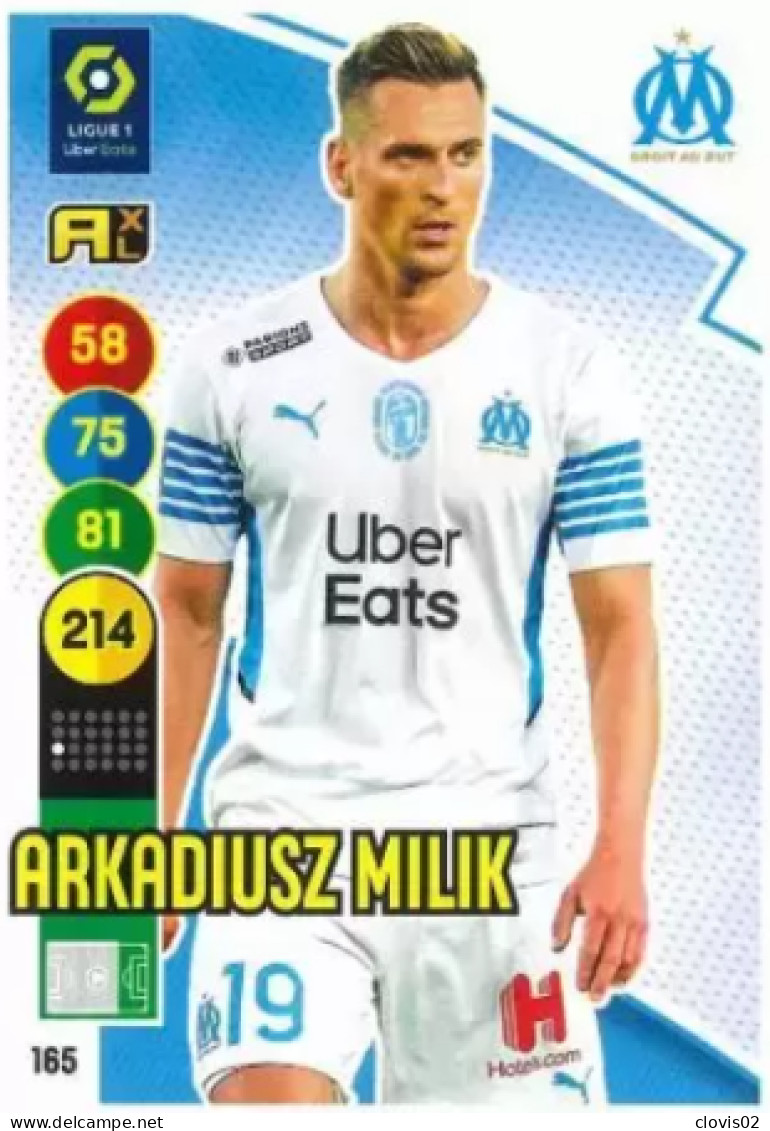 165 Arkadiusz Milik - Olympique De Marseille - Panini Adrenalyn XL LIGUE 1 - 2021-2022 Carte Football - Trading Cards