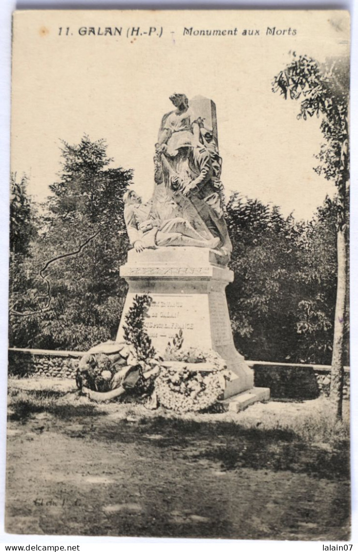 C. P. A. : 65 : GALAN : Monument Aux Morts, Timbre En 1933 - Galan
