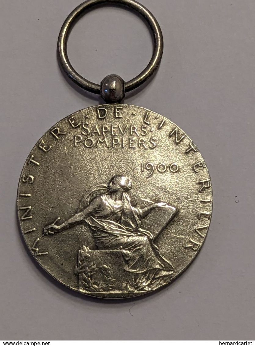 France Médaille 1900 Sapeurs Pompiers, Ministère De L'Intérieur - Francia