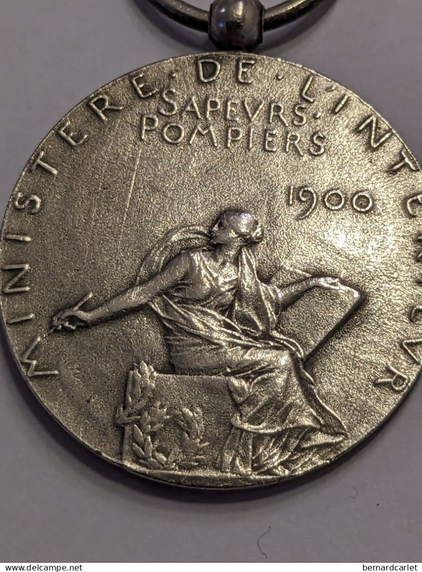 France Médaille 1900 Sapeurs Pompiers, Ministère De L'Intérieur - Francia