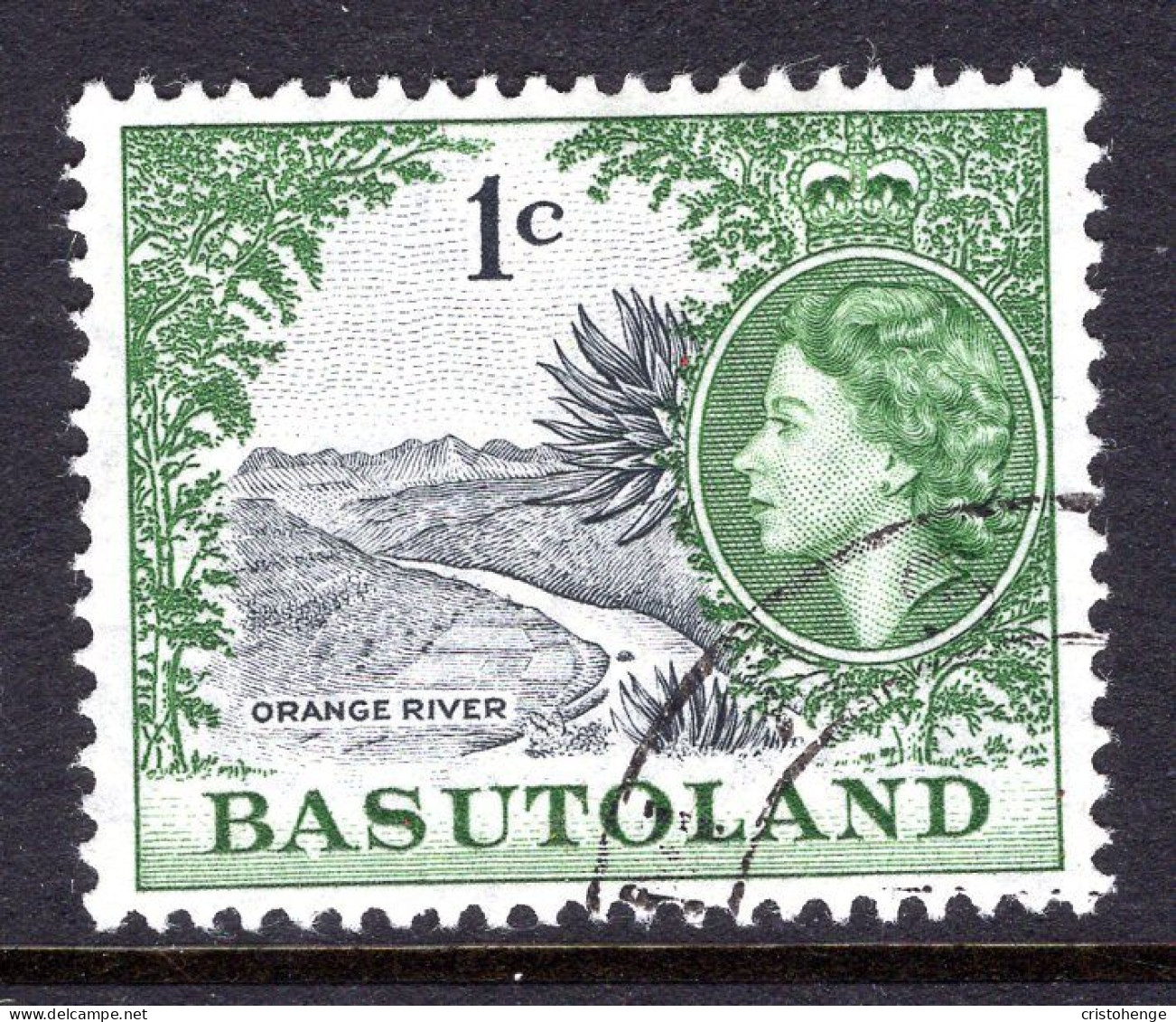 Basutoland 1961-63 Decimal Pictorials - 1c Orange River Used (SG 70) - 1933-1964 Crown Colony