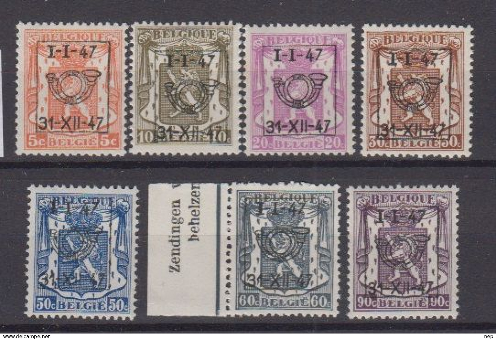 BELGIË - OBP - 1947 - PRE 560/66 (32 Type D) - MNH** - Sobreimpresos 1936-51 (Sello Pequeno)