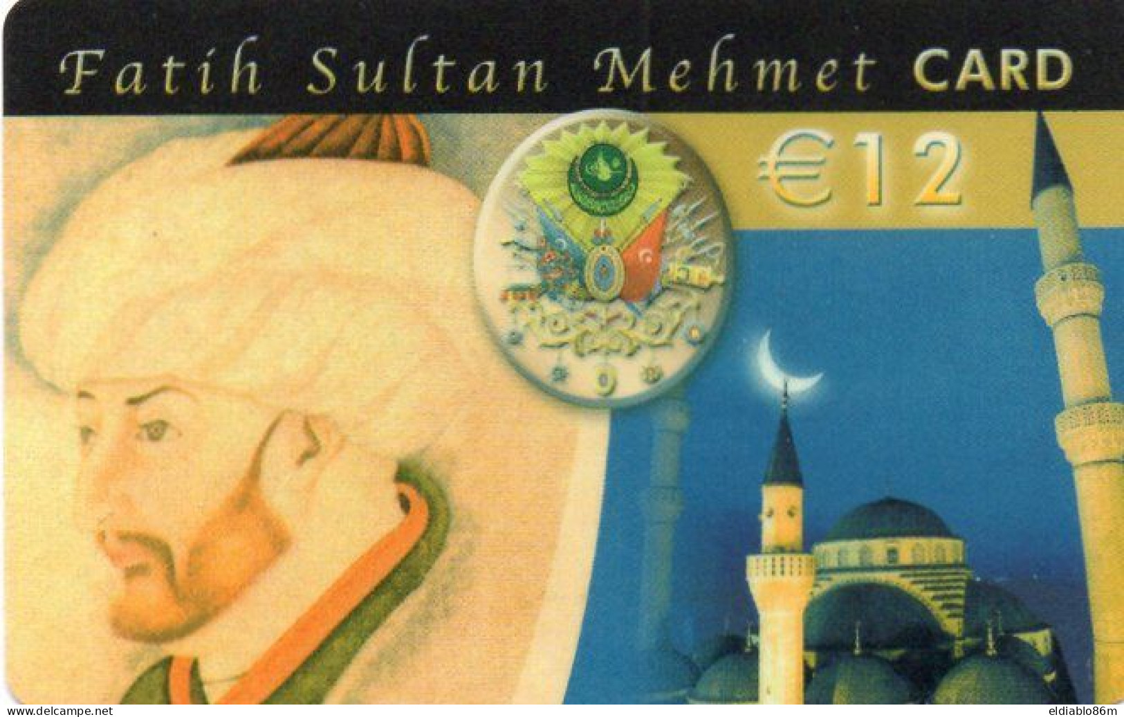 NETHERLANDS - PREPAID - TEL-COM - FATIH SULTAN MEHMET CARD - MOSQUE - TURKEY RELATED - Cartes GSM, Prépayées Et Recharges