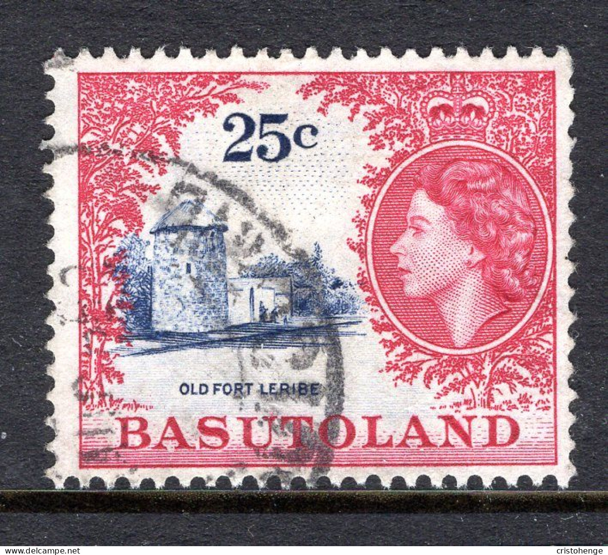 Basutoland 1961-63 Decimal Pictorials - 25c Old Fort Leribe Used (SG 77) - 1933-1964 Colonie Britannique