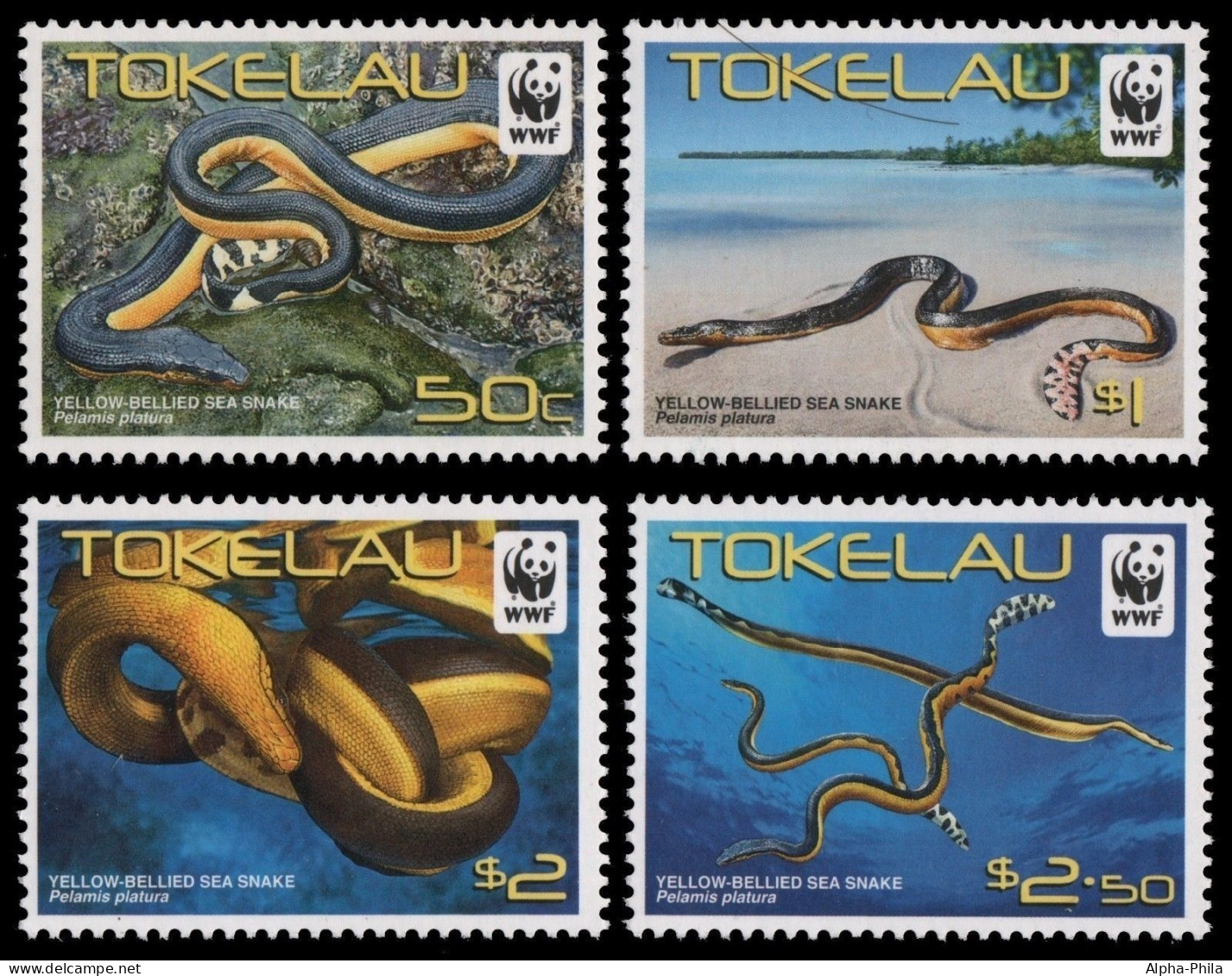 Tokelau 2011 - Mi-Nr. 408-411 ** - MNH - Seeschlangen / Sea Snakes - Tokelau