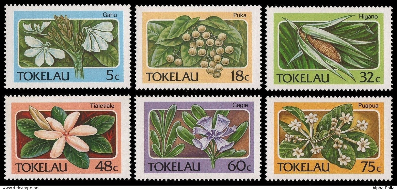 Tokelau 1987 - Mi-Nr. 136-141 ** - MNH - Blumen / Flowers - Tokelau