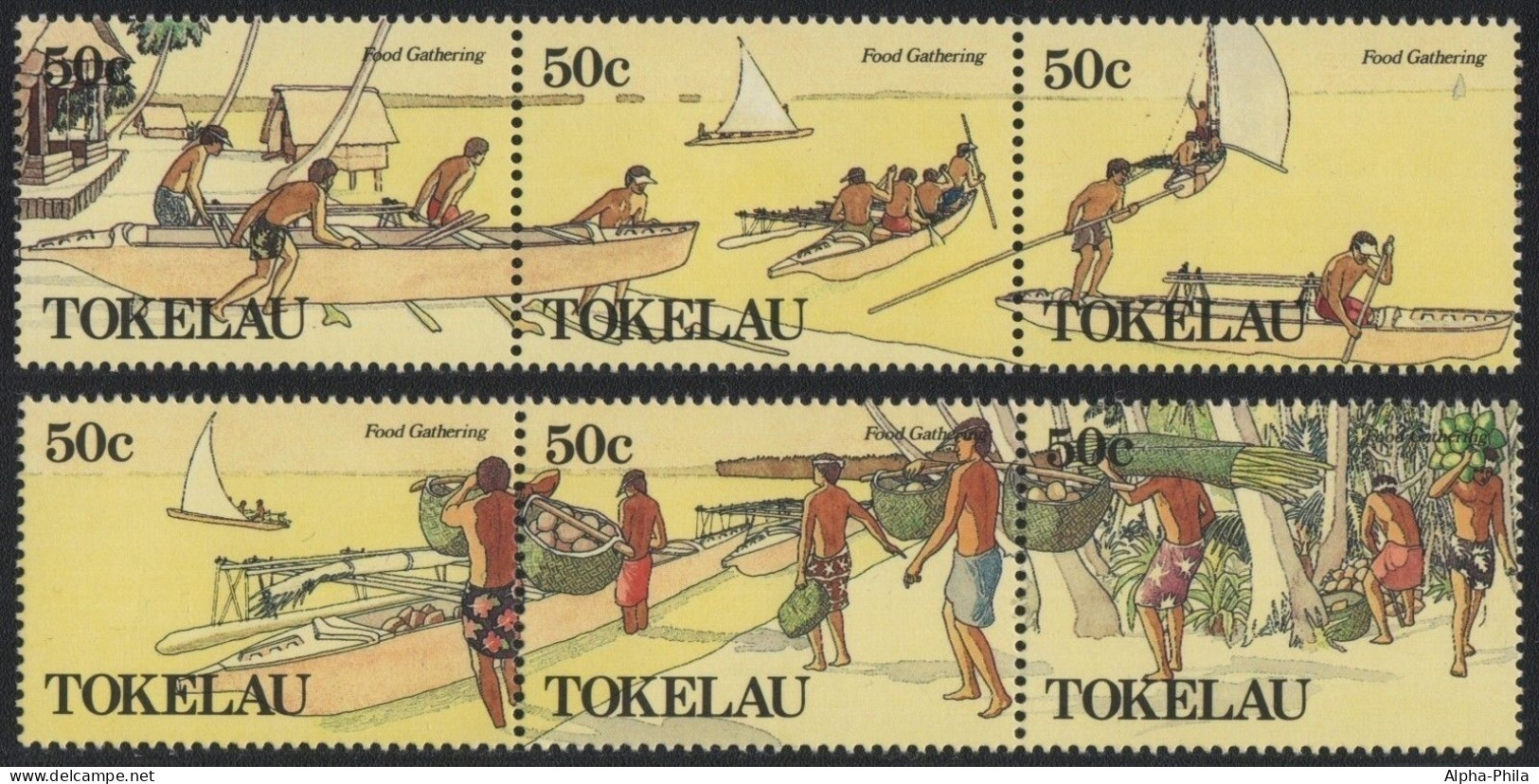 Tokelau 1989 - Mi-Nr. 165-170 ** - MNH - Fischfang - Tokelau