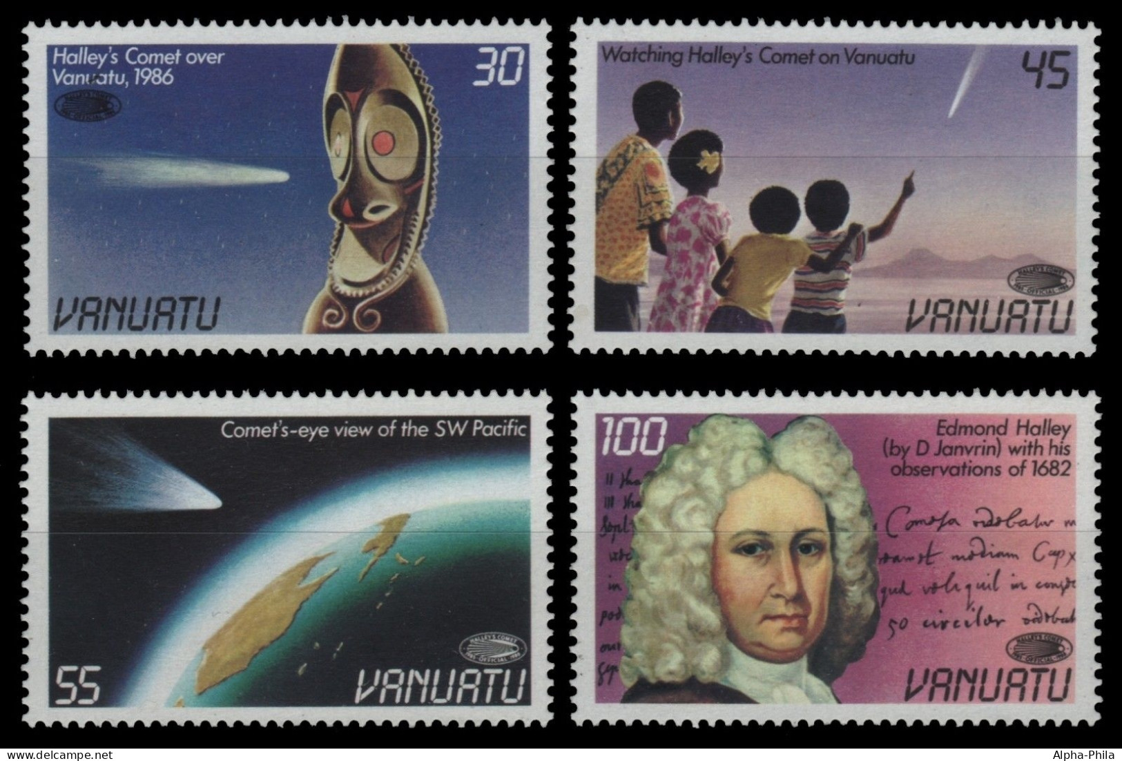 Vanuatu 1986 - Mi-Nr. 728-731 ** - MNH - Halley - Raumfahrt / Space - Vanuatu (1980-...)