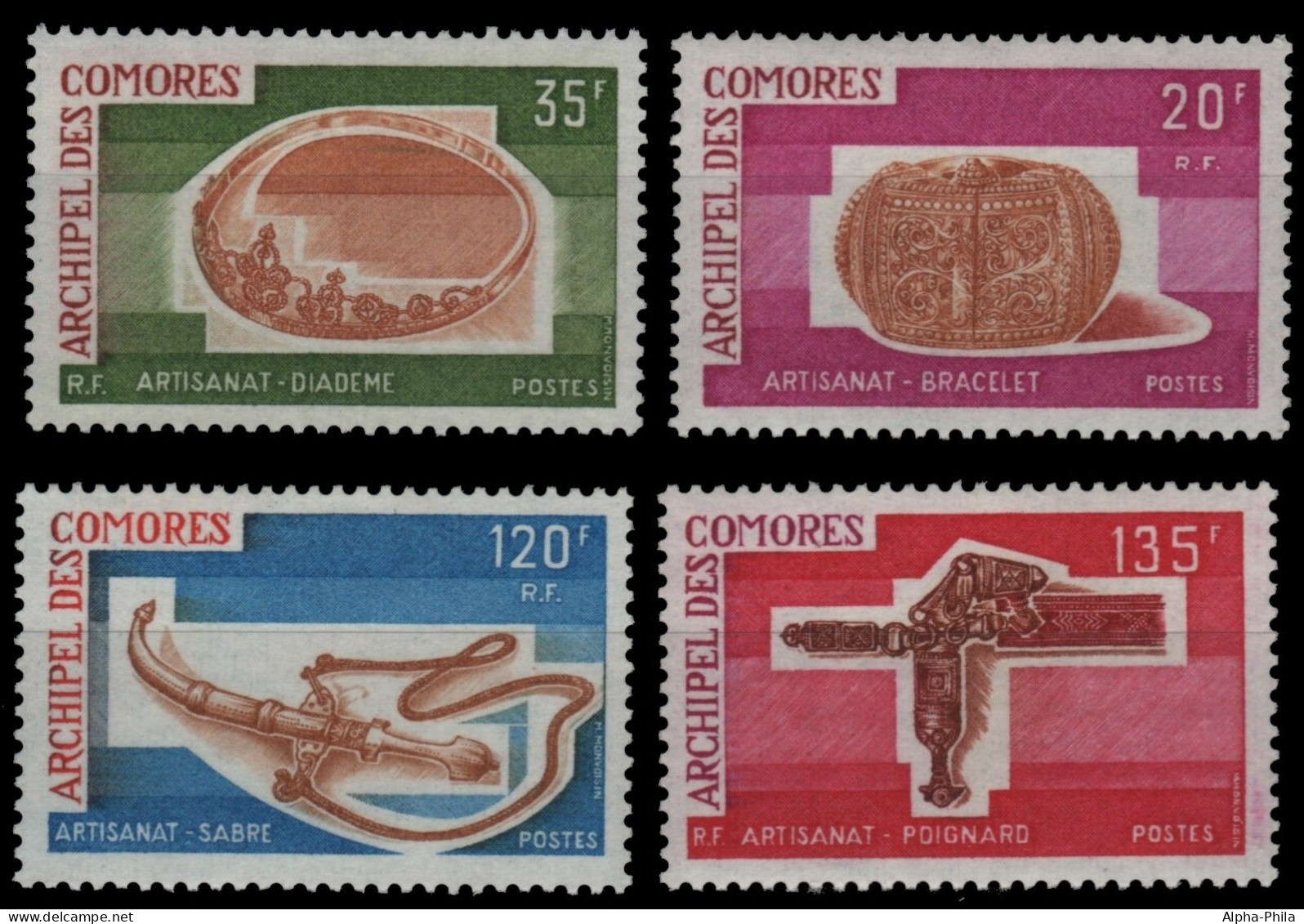 Komoren 1975 - Mi-Nr. 183-186 ** - MNH - Kunsthandwerk - Comores (1975-...)