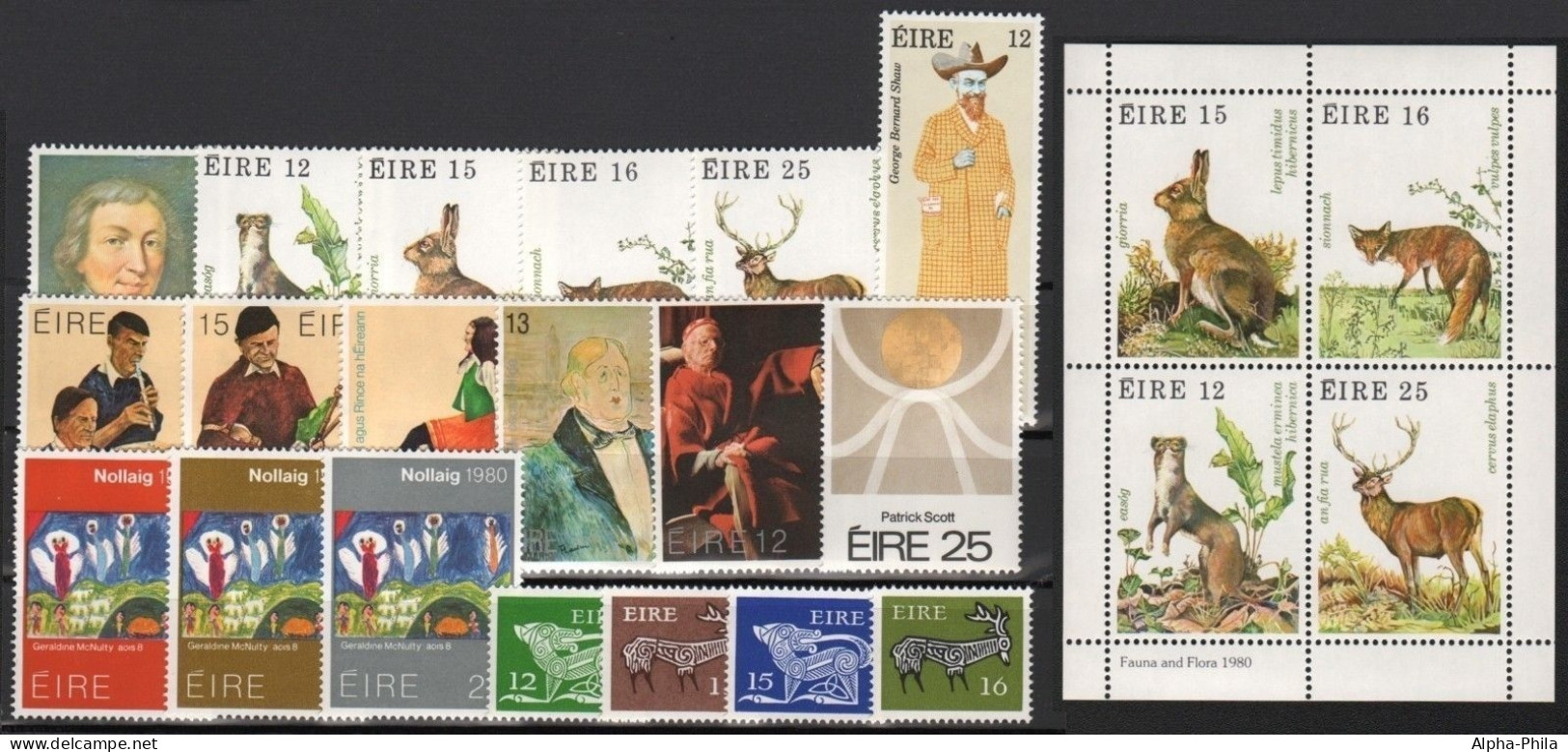 Irland 1980 - In Den Hauptnummern Kompletter Jahrgang - ** - MNH - Volledig Jaar