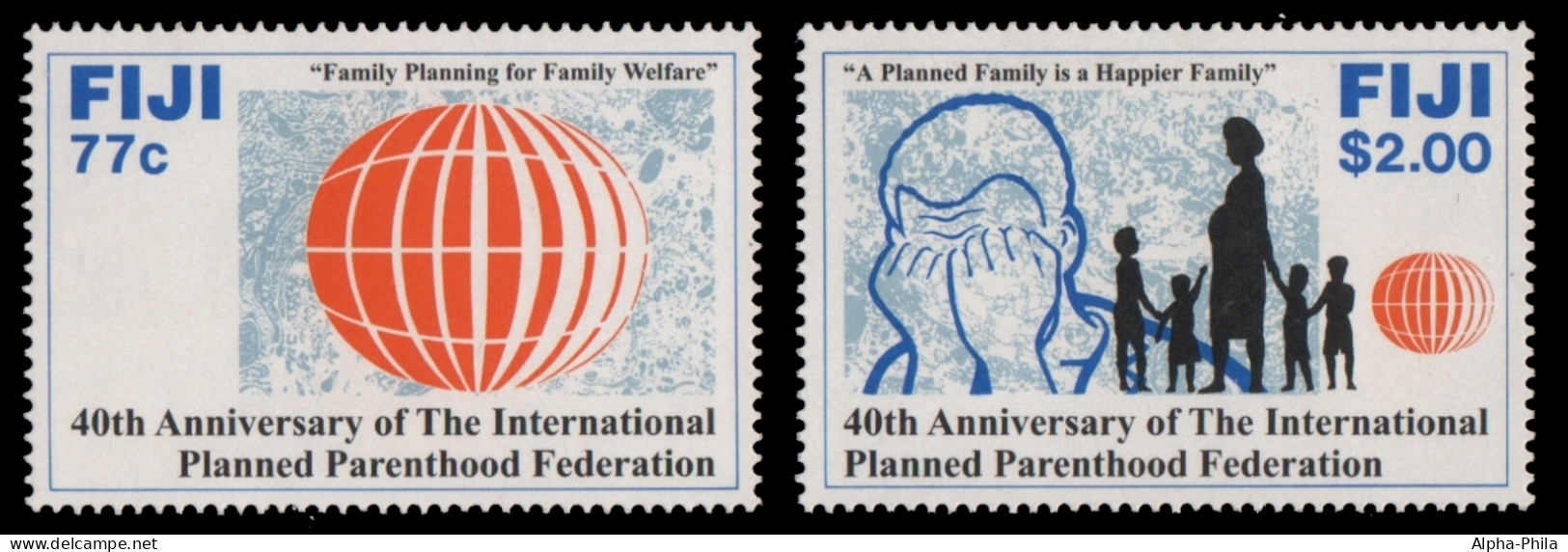 Fidschi 1992 - Mi-Nr. 673-674 ** - MNH - Familienplanung - Fidji (1970-...)