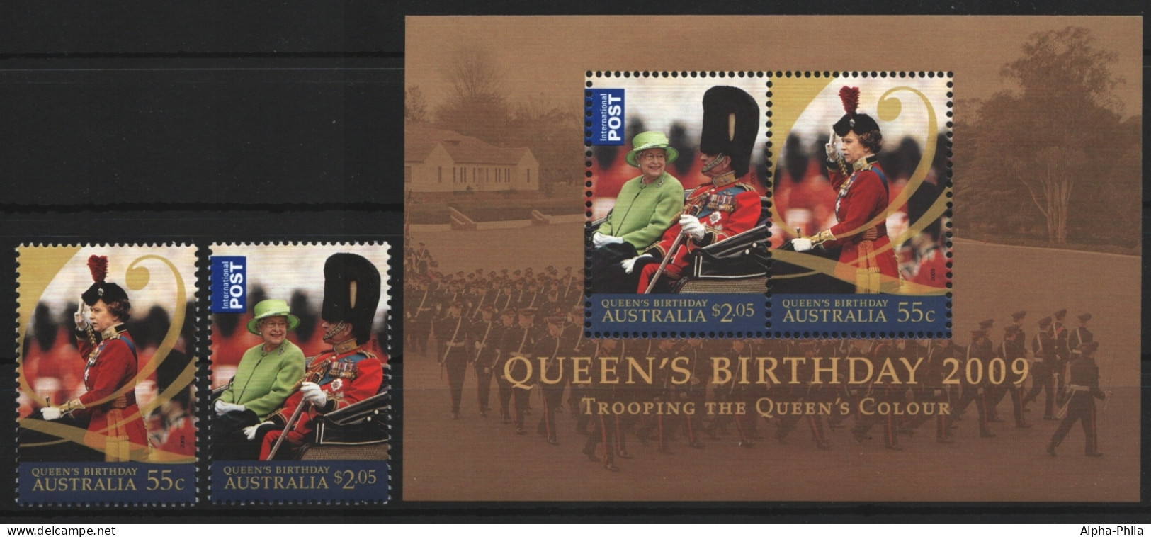 Australien 2009 - Mi-Nr. 3195-3196 I & Block 84 ** - MNH - Geburtstag Der Queen - Mint Stamps