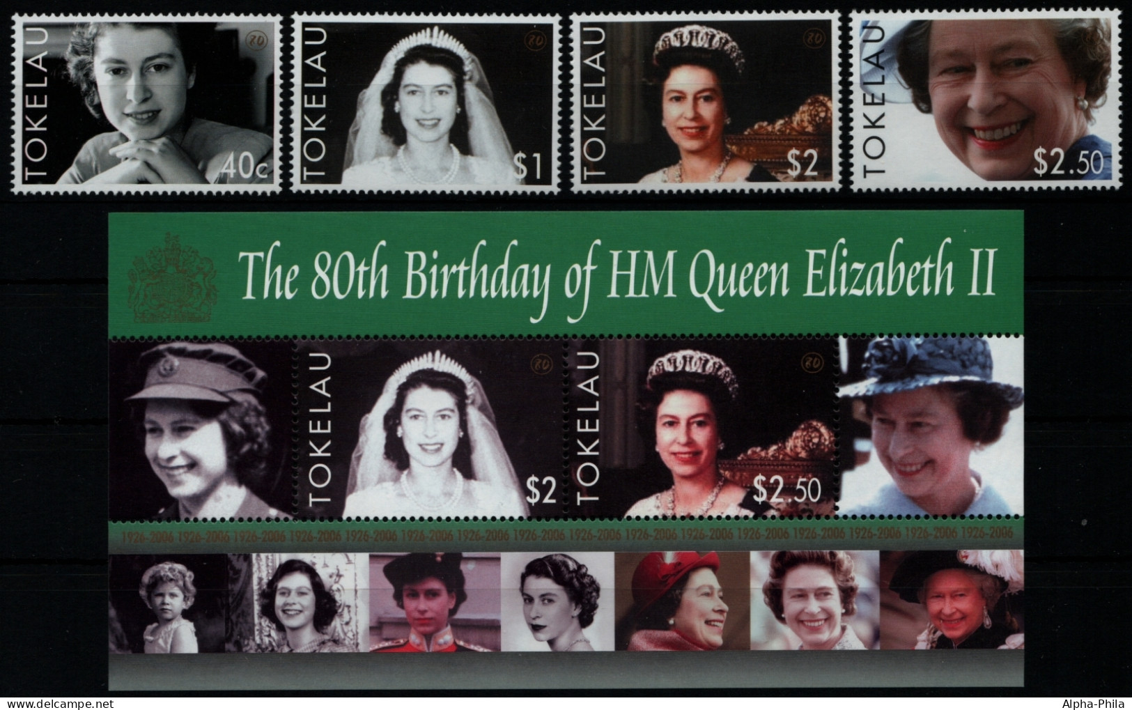 Tokelau 2006 - Mi-Nr. 359-362 & Block 34 ** - MNH - Queen Elisabeth II - Tokelau