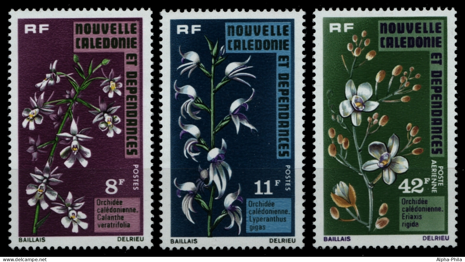 Neukaledonien 1975 - Mi-Nr. 563-565 ** - MNH - Orchideen / Orchids - Ongebruikt