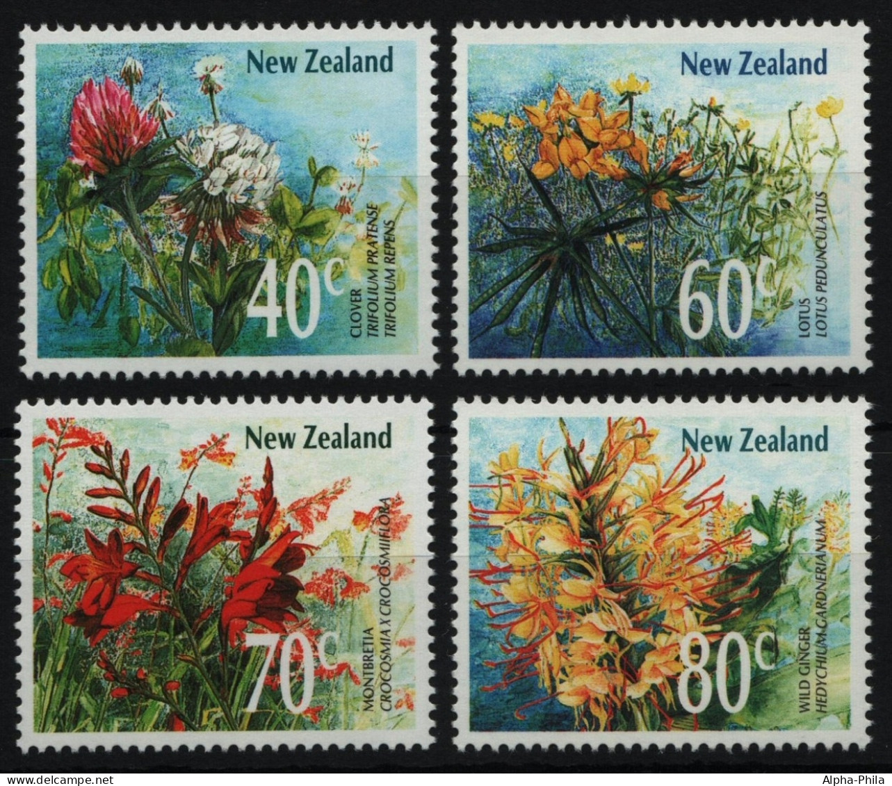 Neuseeland 1989 - Mi-Nr. 1062-1065 ** - MNH - Blumen / Flowers - Ungebraucht
