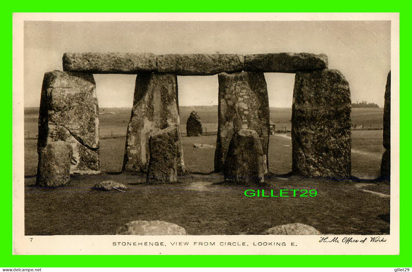 STONEHENGE, WILTSHIRE, UK - VIEW FROM CIRCLE, LOOKING EAST - JOHN SWAIN & SON LTD, No 7 - - Stonehenge