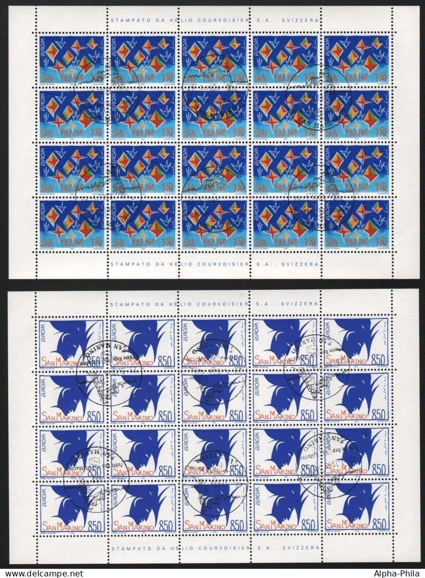 San Marino 1993 - Mi-Nr. 1523-1524 Gest / Used - Bogen - Kunst - Usados