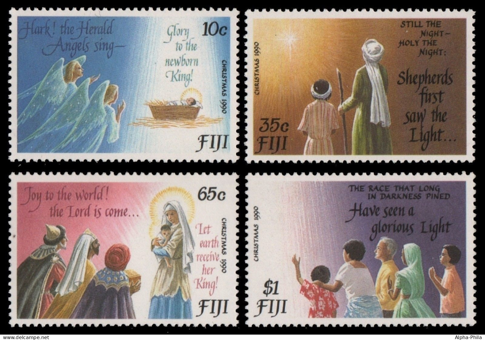 Fidschi 1990 - Mi-Nr. 628-631 ** - MNH - Weihnachten / X-mas - Fiji (...-1970)