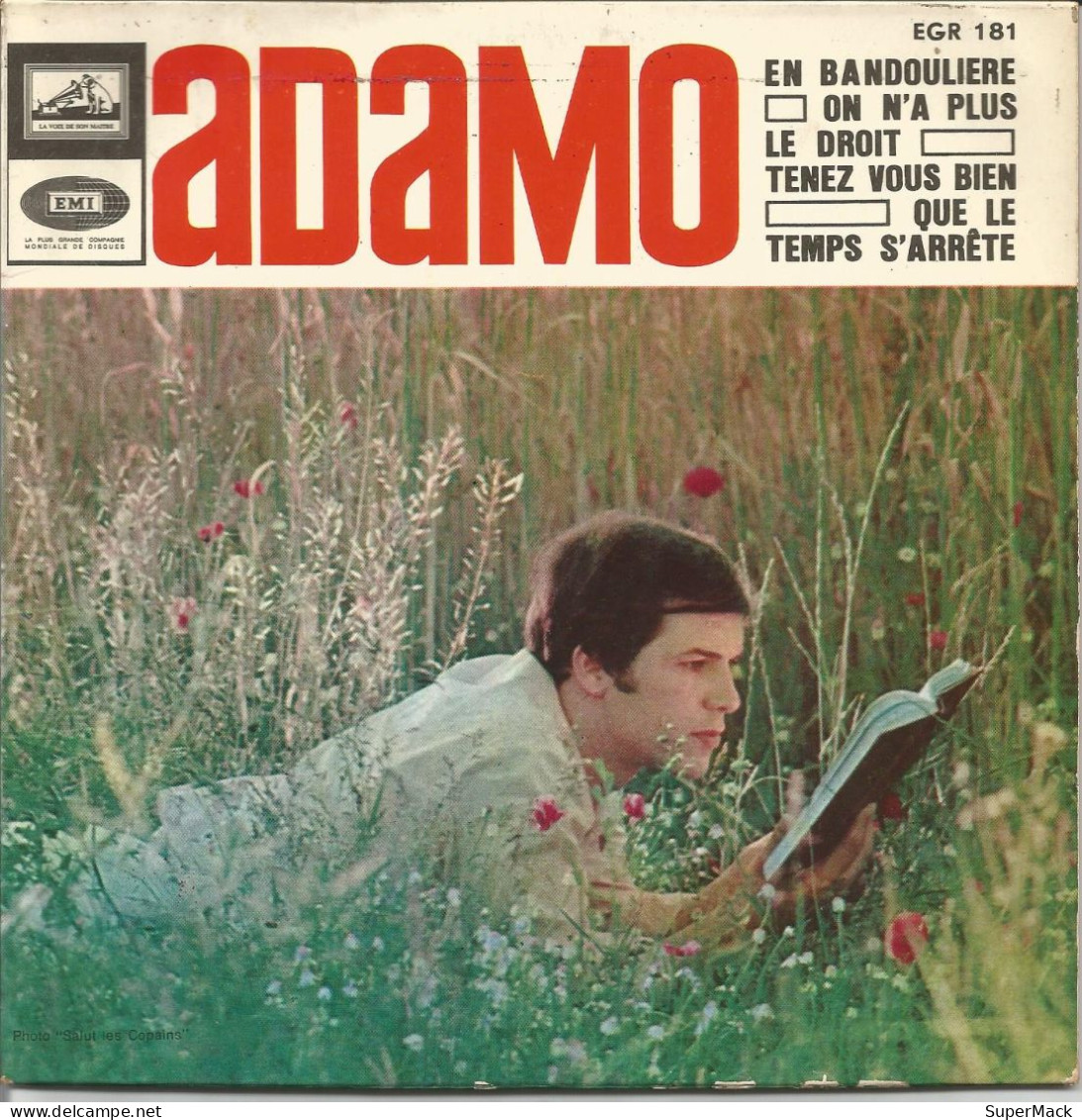 45T ADAMO En Bandoulière EMI EGR181 Belgique 1966 - Ediciones De Colección