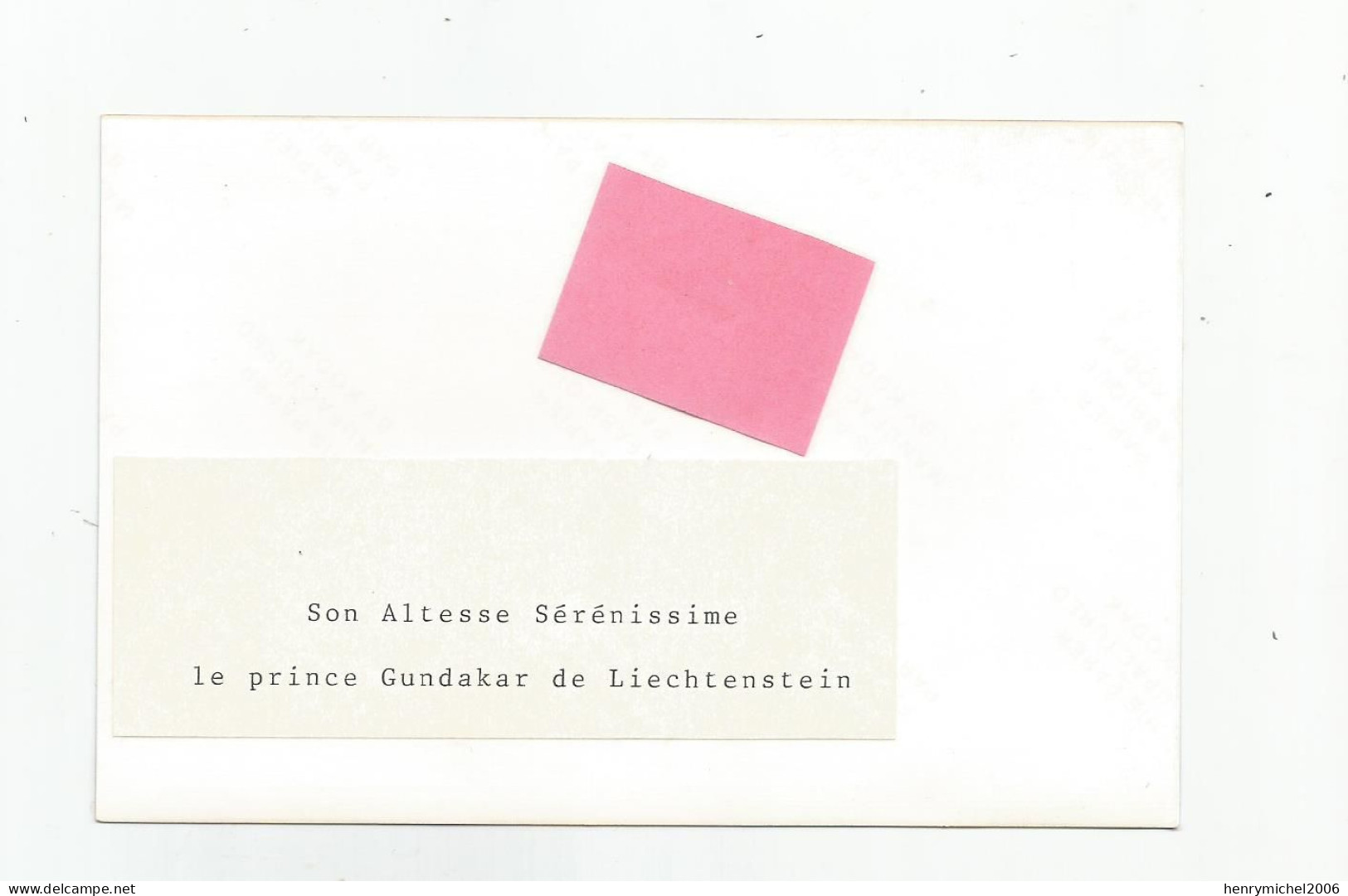 Photographie Famille Royale Son Altesse Sérénissime Le Prince De Liechtenstein Photo 14,5x9,5 Cm Env - Célébrités