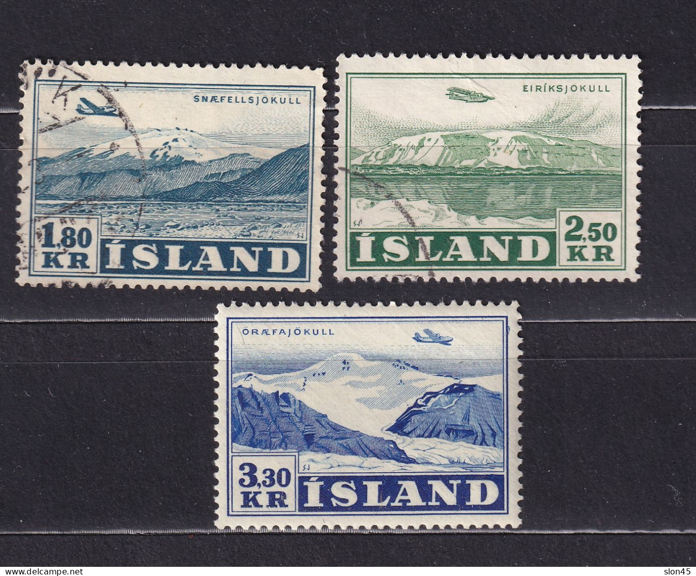 Iceland 1952 Air Post MH/Used Sc C27-9 15676 - Gebruikt