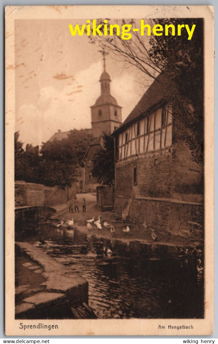 Dreieich Sprendlingen - S/w Am Hengstbach - Im Hintergrund Die Evangelische Erasmus Alberus Kirche - Dreieich