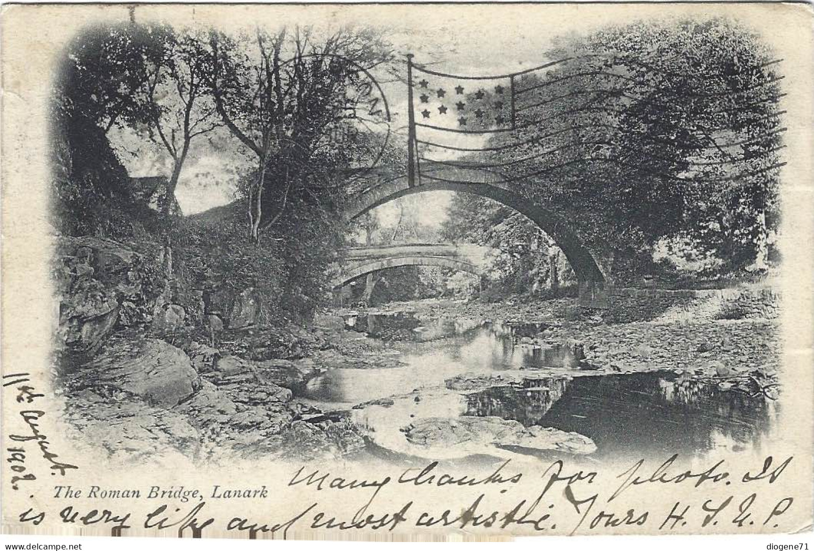 Lanark The Roman Bridge 1902 - Lanarkshire / Glasgow