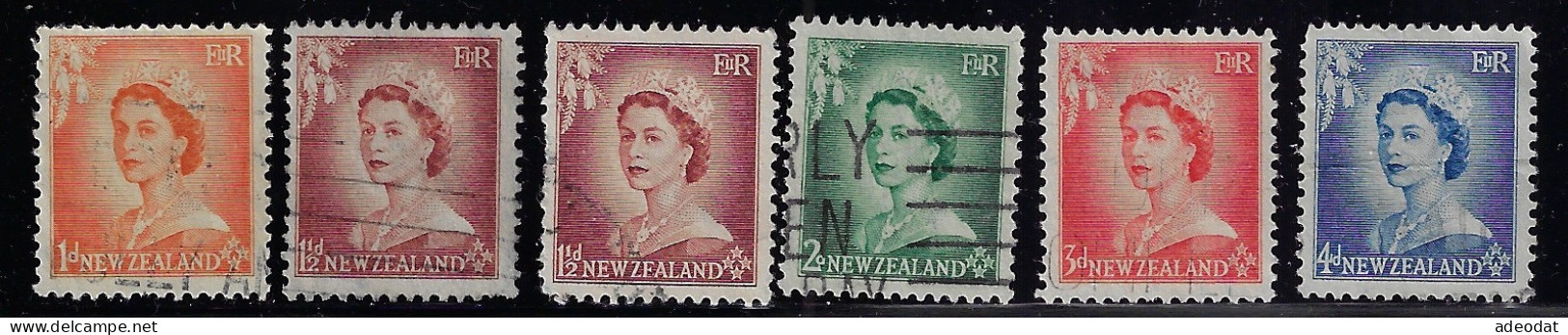 NEW ZEALAND 1953-57  SCOTT #289...293 USED - Gebruikt