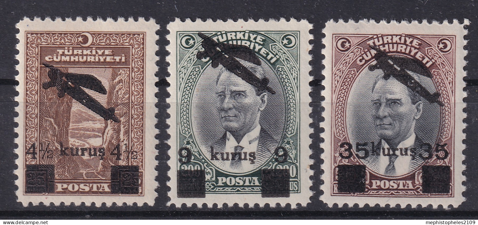 TURKEY 1942 - MNH - Mi 1110-1112 - Neufs